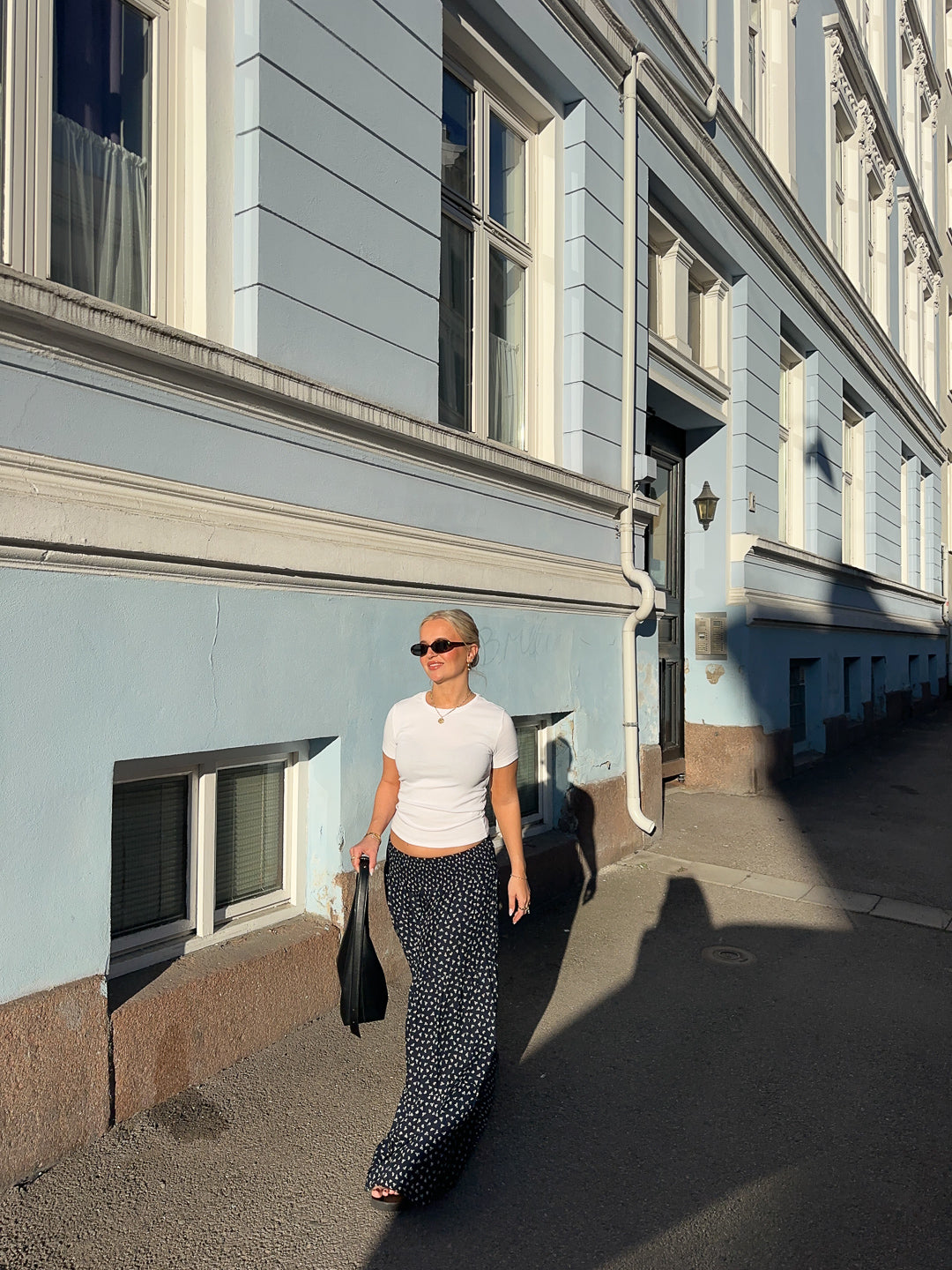 PGMALINA Long Skirt - Blå